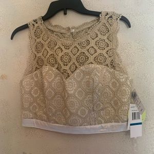 Sequin Hearts Ivory Dress